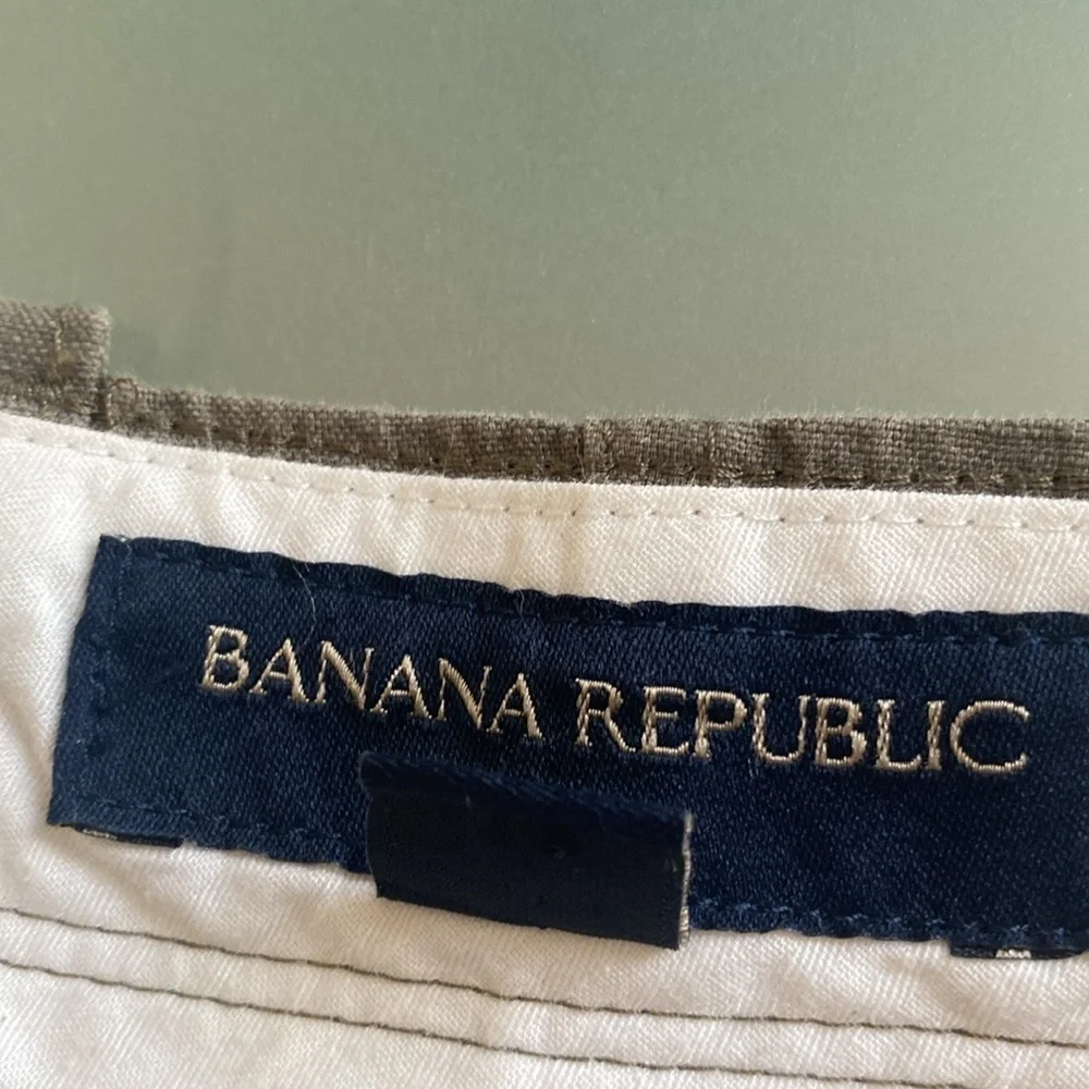 Linen Pants Banana Republic Linen Blend High Waist Straight Leg Pants Size 30/32